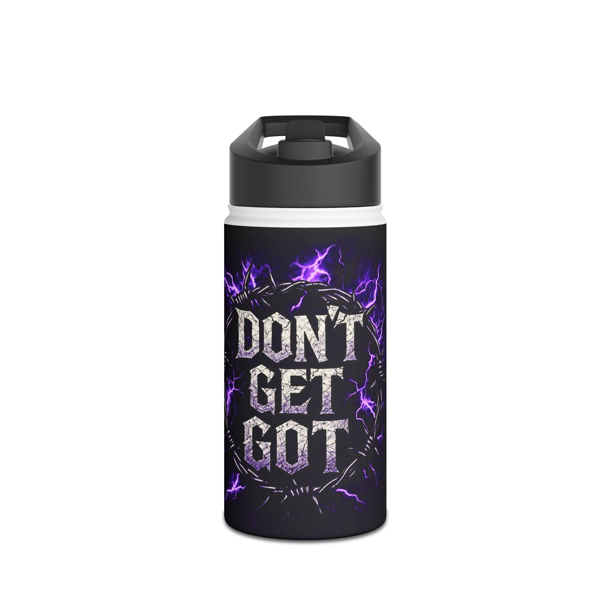 Don’t Get Got Stainless Steel Water Bottle – Bold Lightning Graphic