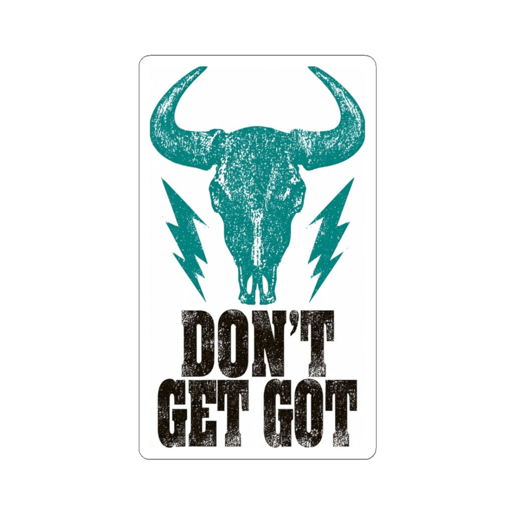 Don't Get Got™ Skull Vinyl Sticker (3" × 3")