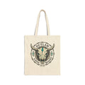 Outlaw & Little Bandit™ Turquoise Skull Canvas Tote Bag | Western Ranch Everyday Tote