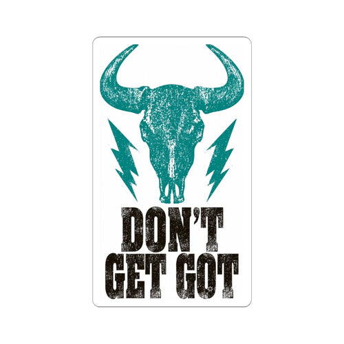 Don't Get Got™ Skull Vinyl Sticker (3" × 3")