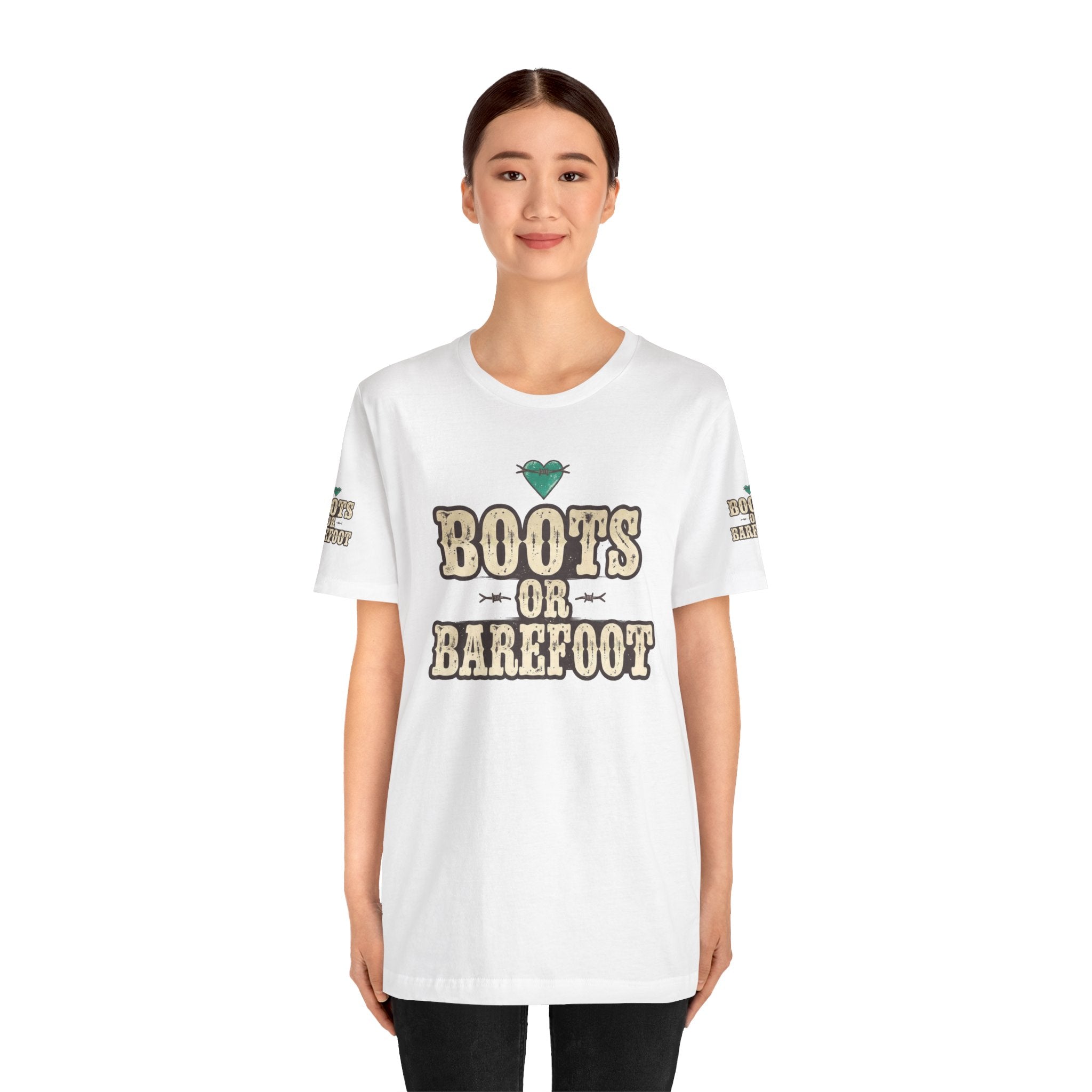 Boots or Barefoot Tee — Retro Western 'Boots or Barefoot' Graphic Shirt