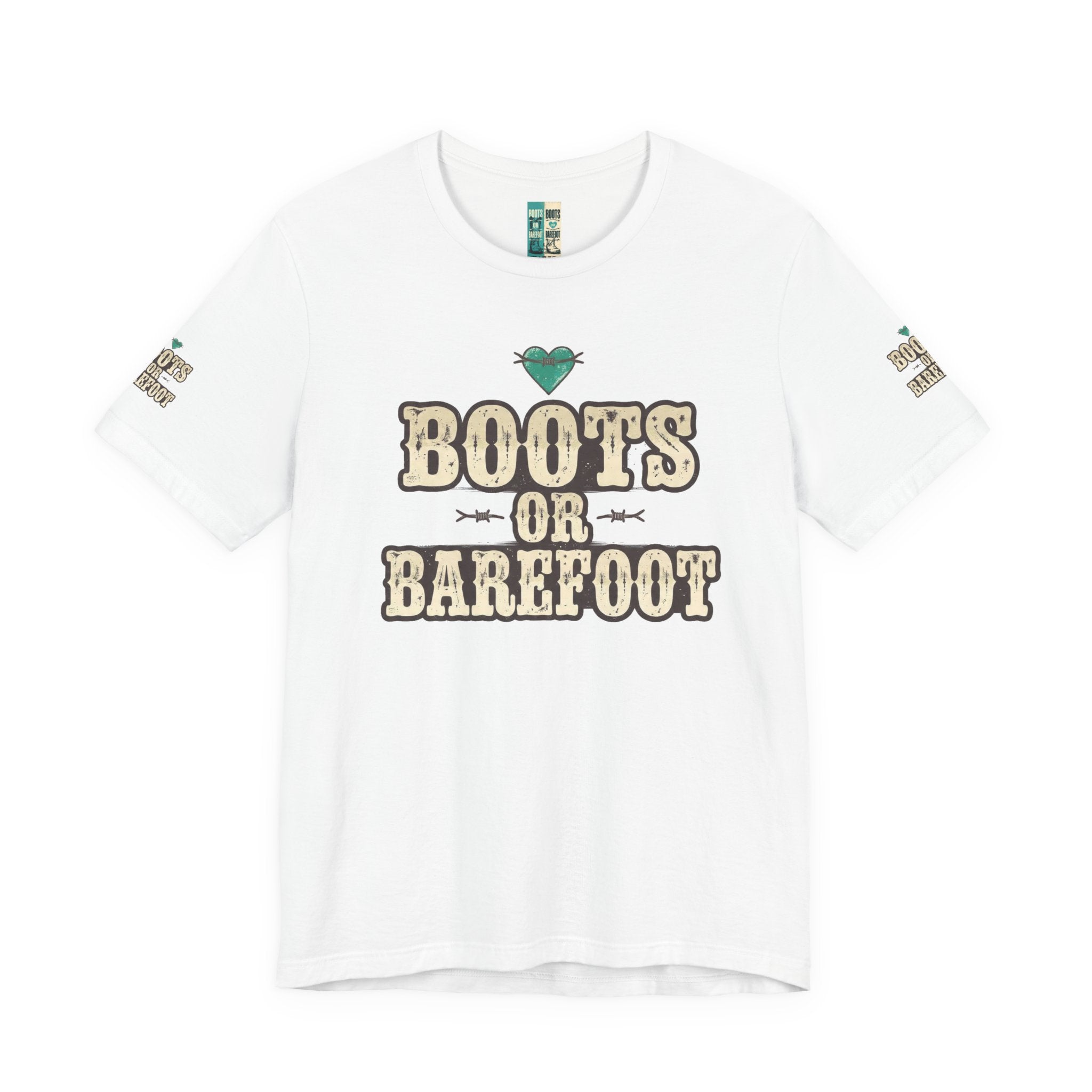Boots or Barefoot Tee — Retro Western 'Boots or Barefoot' Graphic Shirt
